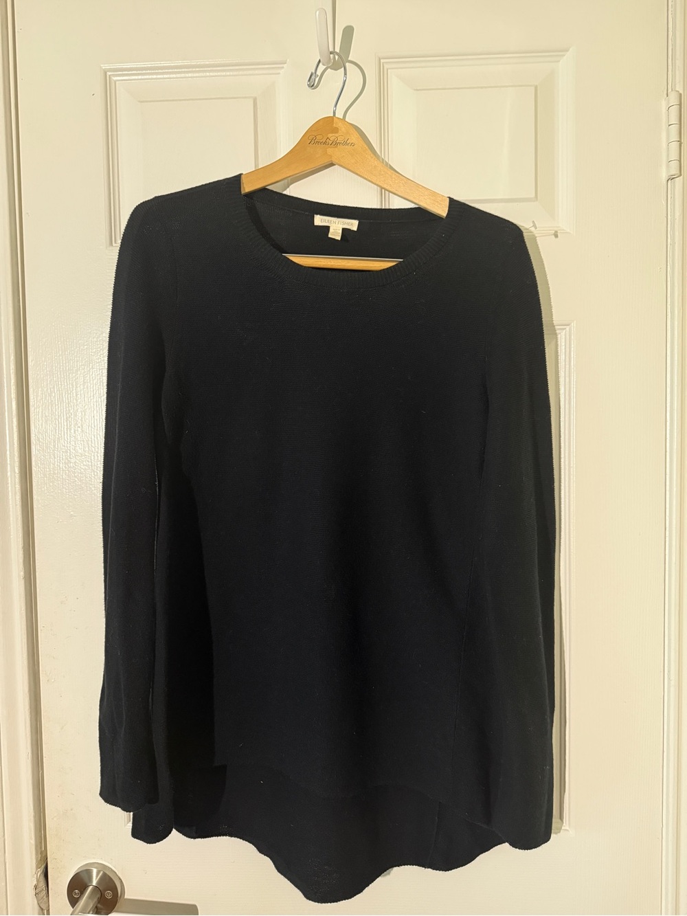 Eileen Fisher Black Lightweight Knit Top